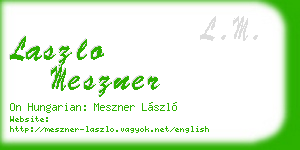 laszlo meszner business card