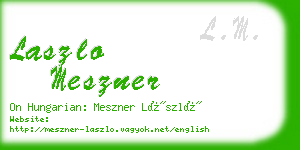 laszlo meszner business card